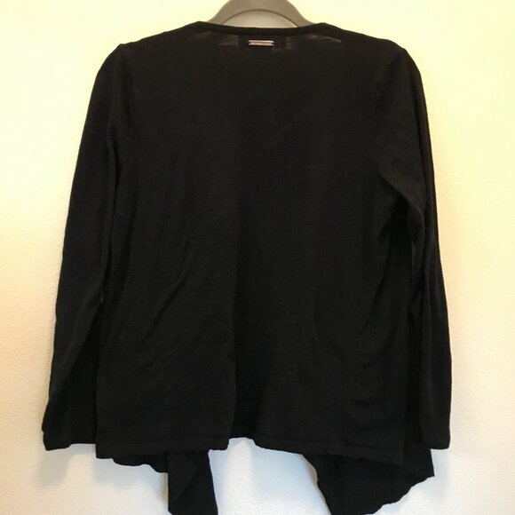 Michael Michael Kors Women's Black Lightweight Waterfall Cardigan Size Petite M - Picture 4 of 10
